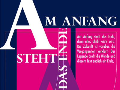 Am Anfang steht das Ende